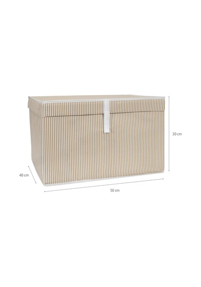Çok Amaçlı Düzenleyici Kapaklı Sandık Tipi Kutu Hurç Organizer 3 Lü Set Kahverengi, Maxi 50 X