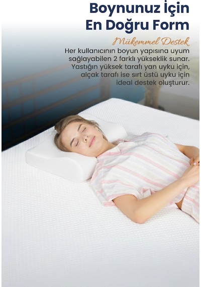 Viscofoam Boyun Destekli Ortopedik Visco Yastık Yastığı