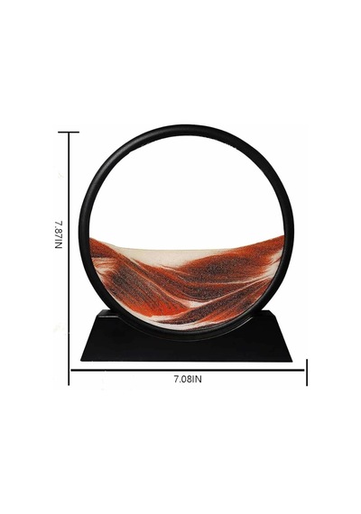 Hubrendy Tekno 3d Led Işıklı Kum Saati Gece Lambası Hareketli Sulu Kum Saati Dekoratif