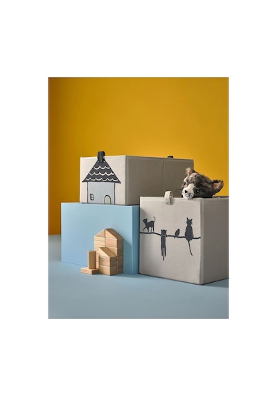 Ikea Barndröm Çocuk Depolama Kutusu 37 X 26 X 26 Cm Gri