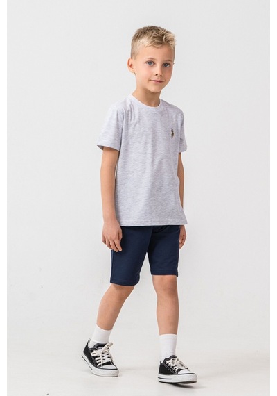 U.S. Polo Assn. Erkek Çocuk Gri Bermuda Takım Us2470-c-v1 Gri