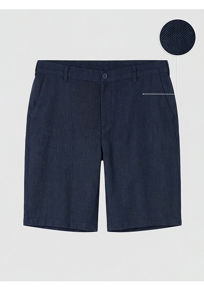 Lcwaıkıkı Classic Lacivert Regular Fit Keten Karışmlı Erkek Şort