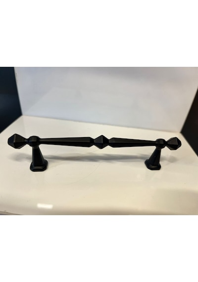 Napoli Metal Kulp 96mm Mat Siyah Dolap Kapak Modern Tv Ünite Çekmece Mobilya Komidin Mat Siyah