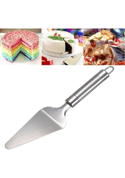 Profesyonel Paslanmaz Çelik Pasta Spatulası, Gümüş Renk, Pizza Ve Tatlı Servis Aparatı,spatula Çelik Diğer