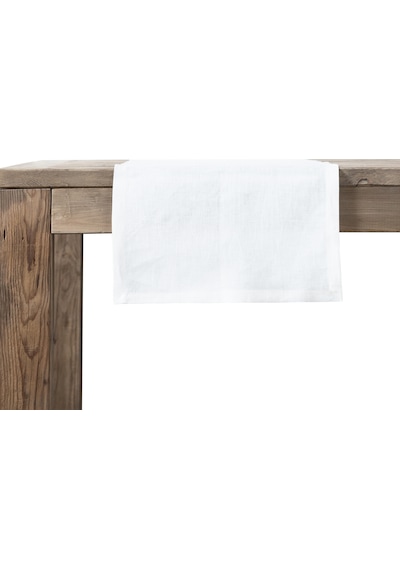 Mudo Home Whıtney Keten Runner Beyaz 40x130
