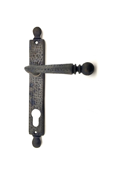 Antika Tarz Dekoratif Pirinç Misket Wc Banyo Kapı Kolu - 245x34 Mm, Oksit
