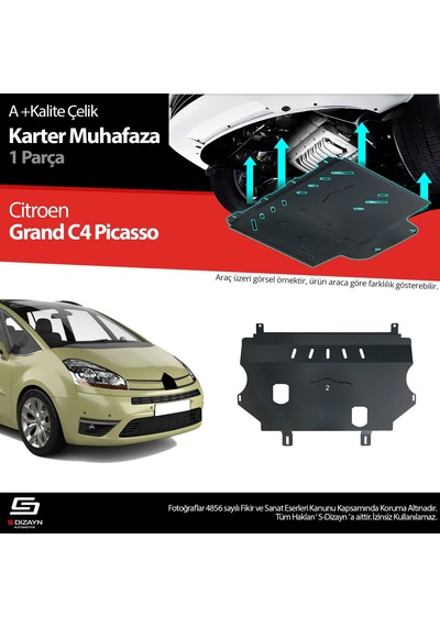 S-dizayn Citroen C4 G. Picasso Çelik Karter Muhafaza 2006-2013 A+ Kalite