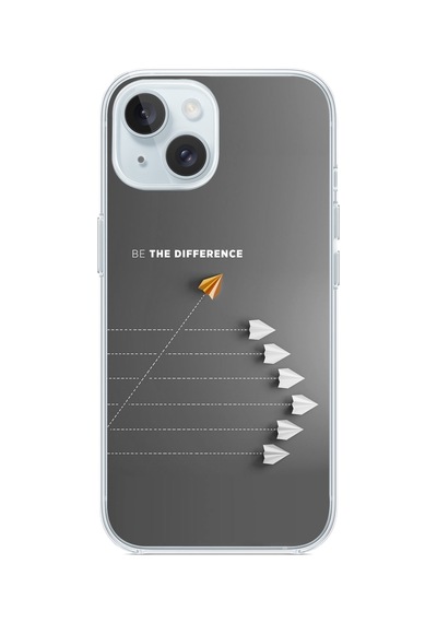 İphone 15 Uyumlu Be The Difference Baskılı Silikon Kılıf Renkli