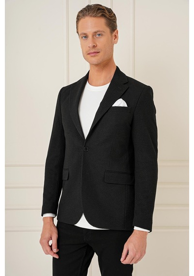 Efor C 686 Slim Fit Siyah Spor Ceket Siyah