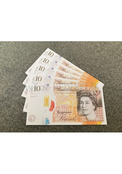 100 ADET 10 STERLİN BANKNOT POUND PARA GEÇERSİZ P...