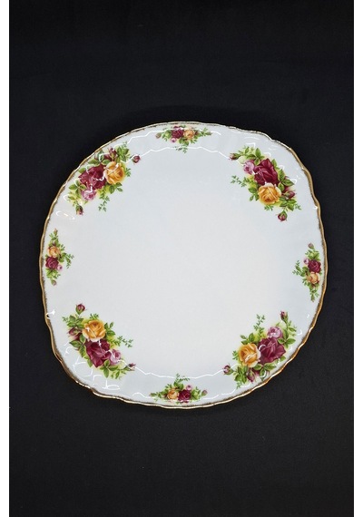 Old Country Roses Vintage Porselen Tepsi 26x24 Cm Kırmızı