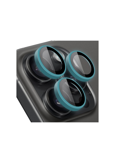 Buff Apple Uyumlu iPhone 14 Pro Max Neon Metal Lens Koruyucu Açık Mavi