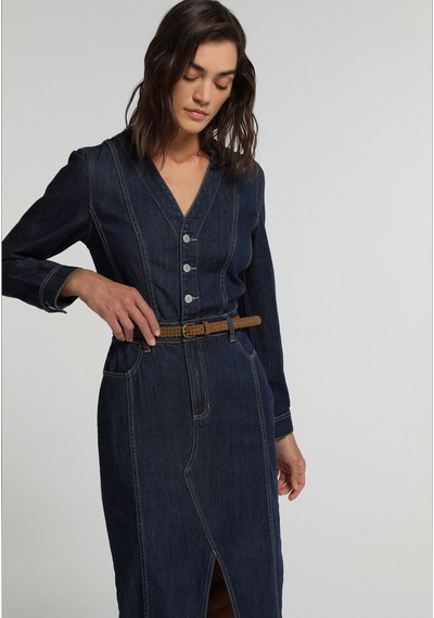 Colin's Colins Slim Fit Düz Kadın Dark İndigo Denim Uzun Kol Elbise Cl1082777 Q1.v1 Dn45188 Colin's Colins Slim Fit Düz Kadın Dark İndigo Denim Uzun Kol Elbise Cl1082777 Q1.v1 Dn45188