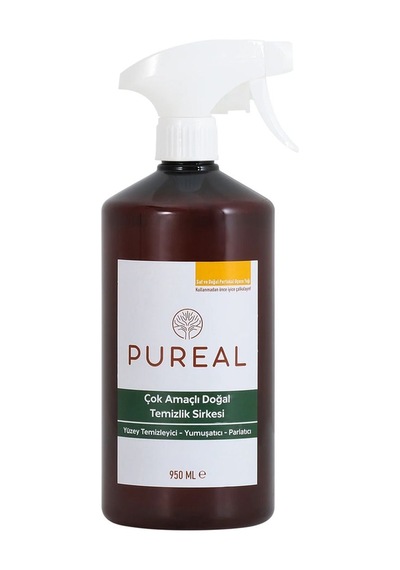 Pureal Çok Amaçlı Doğal Temizlik Sirkesi - Kekik - Tarçın - Karanfil Uçucu Yağlı 950 Ml Tekli