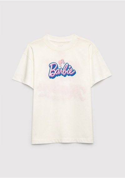 Mavi - Barbie Baskılı Ekru Tişört 7610453-70057