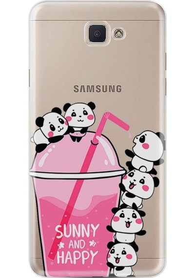 Samsung Uyumlu Galaxy J7 Prime Kilif Desenli Silikon Sunny Happy 473350798