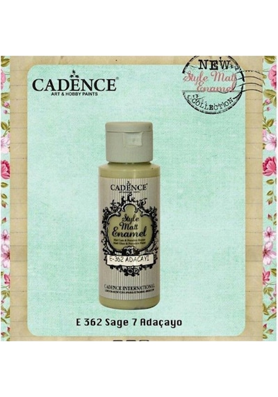 Style Matt Enamel Cam & Porselen Boyası 59 Ml. E-362 Adaçayı Diğer