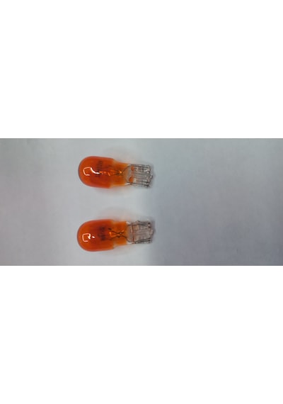 Amber T13 12v 10w Turuncu Dipsiz Motosiklet Sinyal Ampulü 2 Adet