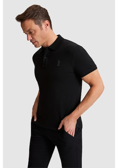U.s. Polo Assn. Erkek Siyah Tişört Basic 50322303-vr046