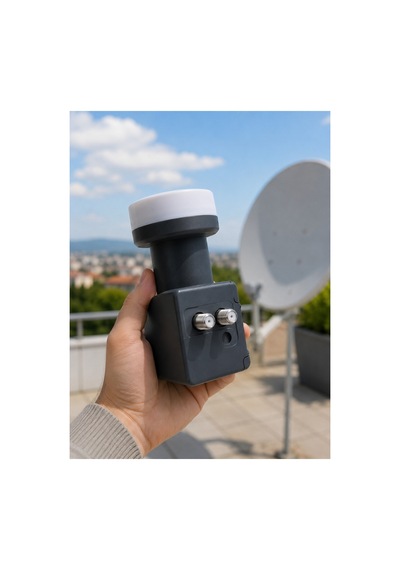 Ku Band Twin Lnb Çift Çıkış 4k Ultra Hd Destekli 0.1 Db Uydu Anten Lnb Çok Renkli