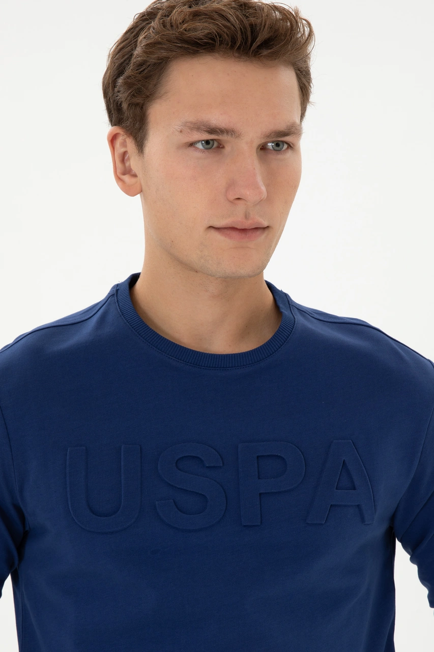 U.S. Polo Assn. Erkek Regular Fit Bisiklet Yaka İndigo Basic Sweatshirt 50307793-VR028