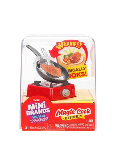Mini Brands Magic Cook Kitchen Mini Izgara Tava Seti Biftek Pişirme Oyuncak Mutfak Seti 3+