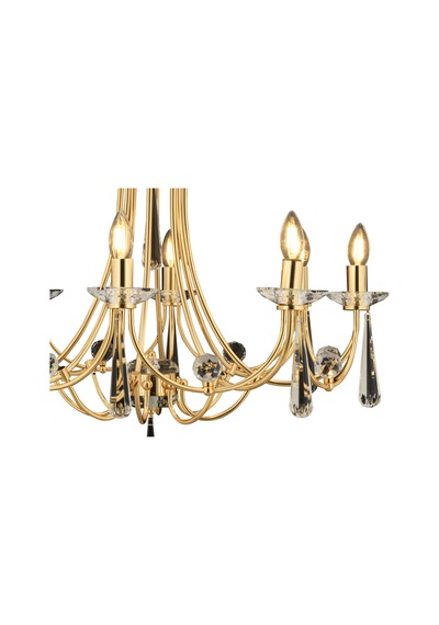 Lampaluce Klasik Metal Altın Renk Avize 8'li 70cm Altın