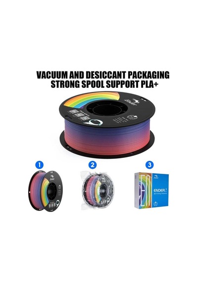 Creality Ender Pla+ Filament Rainbow 1.75mm 1kg