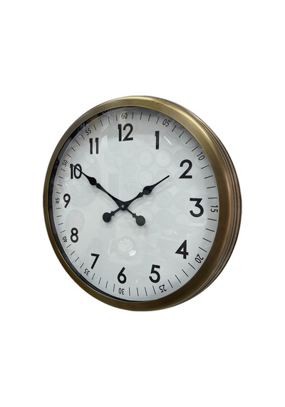 60 Cm Eskitme Metal Dekoratif Duvar Saati