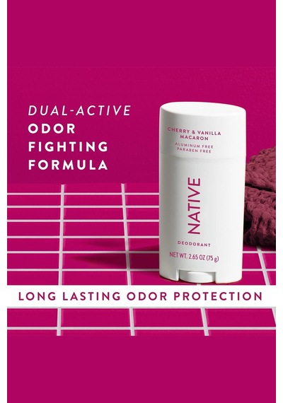 Native Cherry & Vanilla Macaron Alüminyumsuz Stick Deodorant 75gr