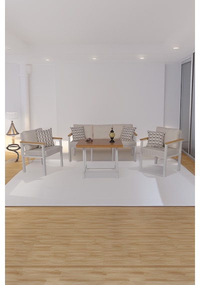 Neokas Balkon Mobilyası, Bahçe Takımı, Kafe Koltuğu, Bekleme Alanı Koltuğu, 1 +1 + 3+ Masa Beyaz Neokas Balkon Mobilyası, Bahçe Takımı, Kafe Koltuğu, Bekleme Alanı Koltuğu, 1 +1 + 3+ Masa Beyaz