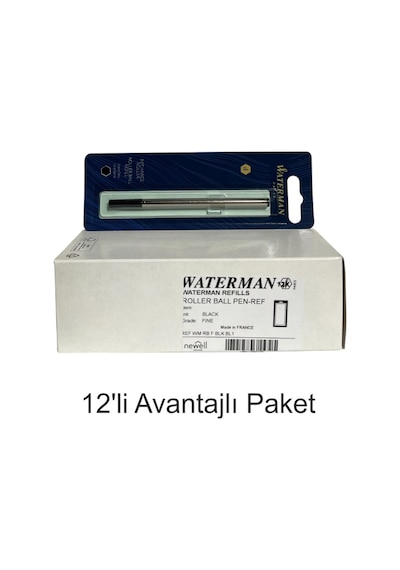 Waterman Roller Kalem Yedeği 12 Adet Fine Mavi 1964018