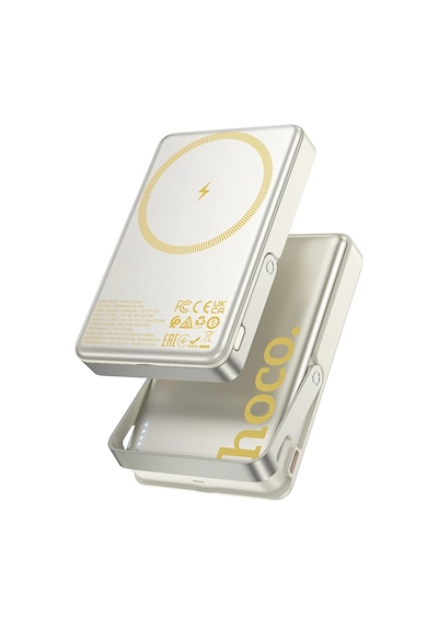 Hoco. Q36a Sunlight 10.000 Mah 20w Type-c Ve 10w Kablosuz Şarj Pd Magsafe Standlı Powerbank - Gold Gold