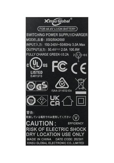 Xinsu Global Xsg5042000 50.4v 2a 100.8w Li-ion Batarya Şarj Cihazı 44.4v Akü Şarj Adaptörü