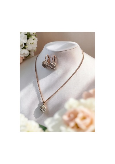 Yuvarlak Otantik Kolye Ve Küpe Seti 2732290