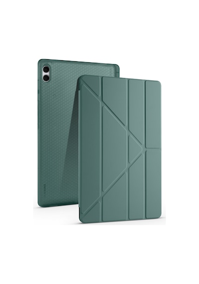 Samsung Uyumlu Galaxy Tab S11 Ultra Kılıf Tri Folding Kalem Bölmeli Standlı Arka Kapak
