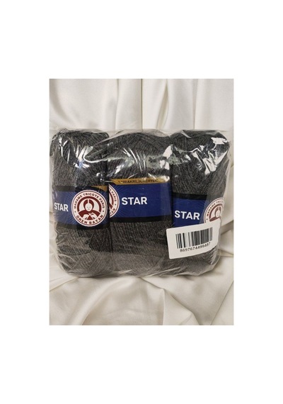 Star Antrasit El Örgü İpi 3 Adet - Renk: 009