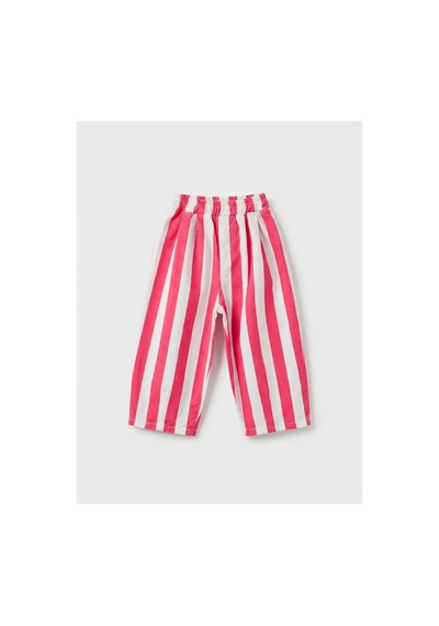 Poala Kids Pembe Çizgili Balloon Jeans