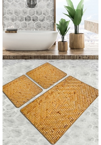 Tetris Banyo Halısı Djt 3 Lü Set Çok Renkli