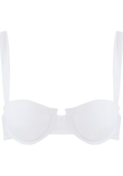 Lula Ru Vintage Tarzda Klasik Bikini Üstü Beyaz