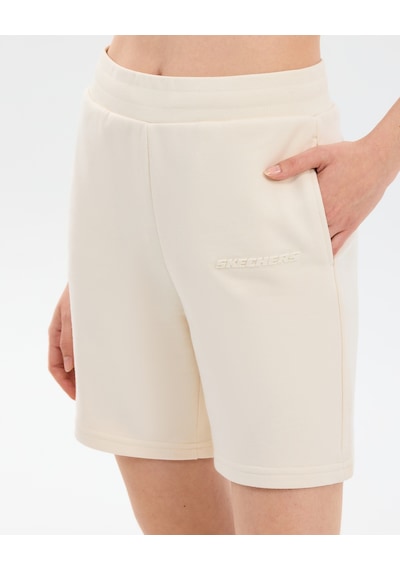 Skechers W Essential 5 Inch Sweat Short Kadın Beyaz Şort S2610001-3855