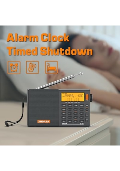 Ayrex Xhdata D-808 Taşınabilir Dijital Radyo Ukw Stereo/kw/mw/lw Ssb Rds Air Band Multi-band-radio Hoparlör İle Lcd-g