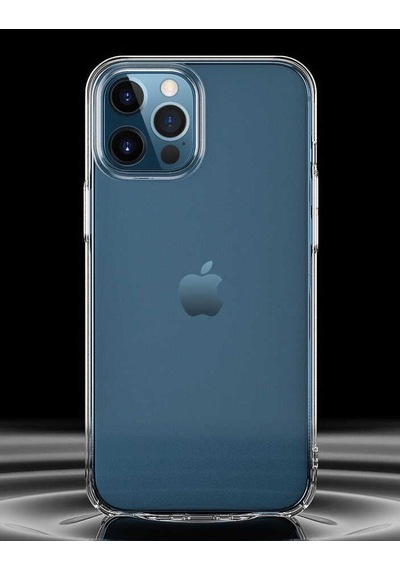 Apple iPhone Uyumlu 13 Pro Max Kılıf Sararmaz Ultra İnce Sert Mika Kamera Yükseltili Pazarplus Şeffaf