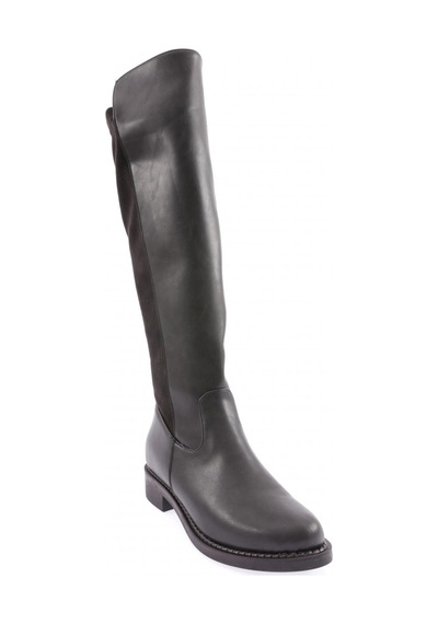 Dgn 615-22k Kadin Fermuarli Knee High Çizme 615-2121-R4864 Siyah