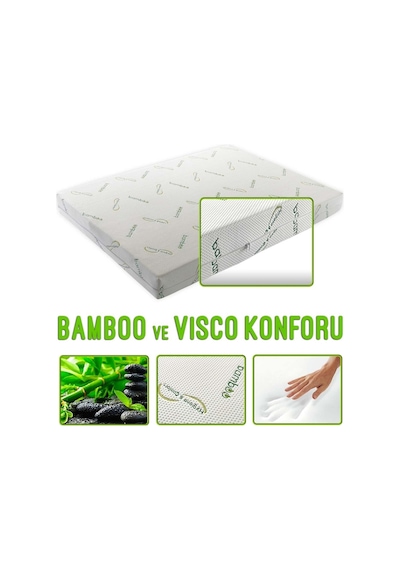 Babyhopeankara 180X200 Ortopedik Bamboo Visco Yatak 180*200 Çift Kişilik Yatak
