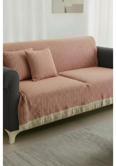 Pamuklu Koltuk Örtüsü 170x210 Cm Tekli İkili Üçlü Çekyat Ve Berjer İçin Çok Amaçlı Kiremit