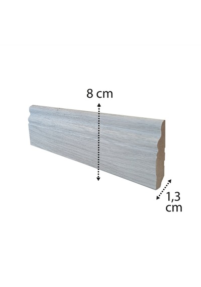 Verissimo Nova Lake Pvc Kaplı Süpürgelik 8 CM