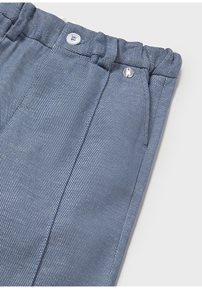 Mayoral 1576 Erkek Bebek Keten Pantalon Mavi