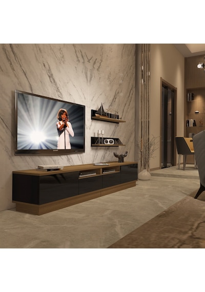 Decoraktiv Trendstyle 220r Mdf Tv Ünitesi Tv Sehpası Pera - Siyah