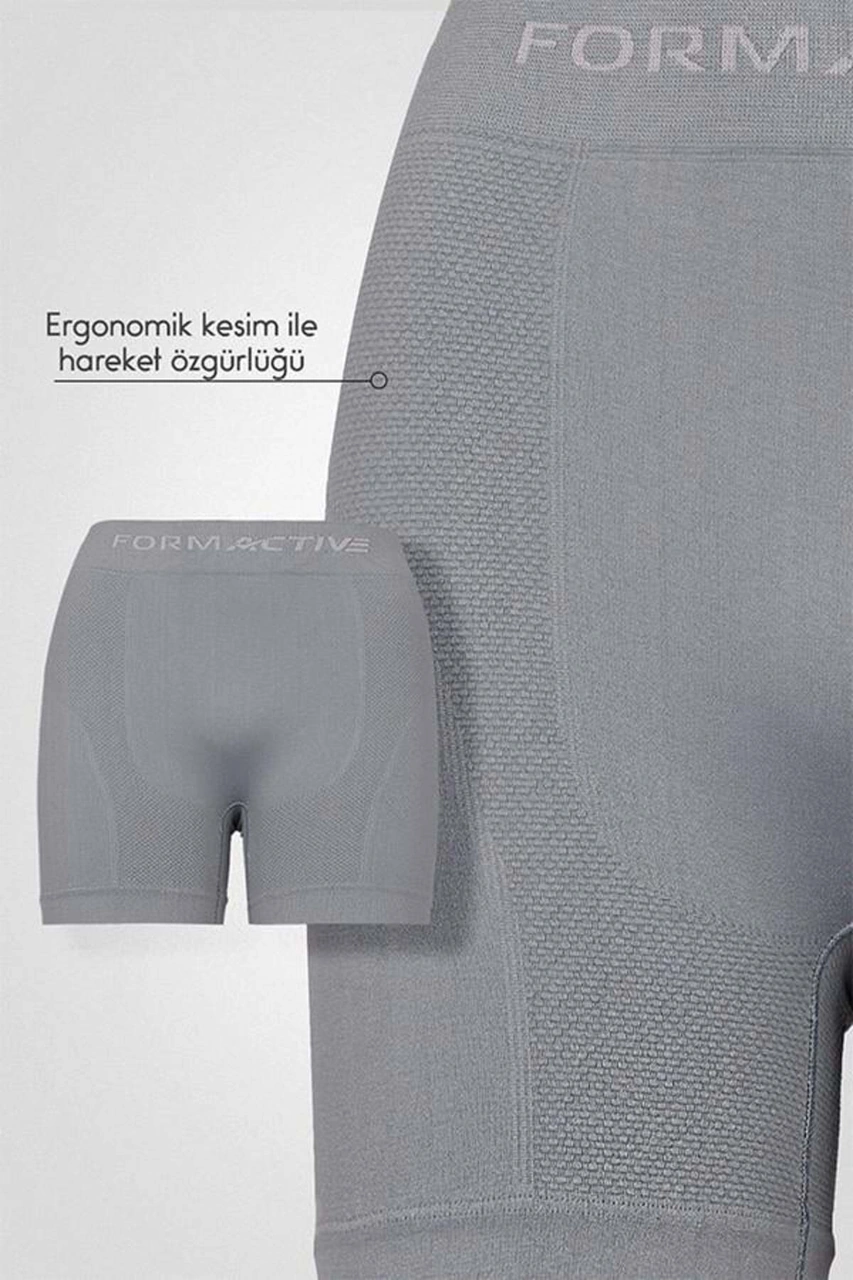 Tezzgelsin Erkek Dikişsiz/seamless Nefes Alabilen Boxer Gri